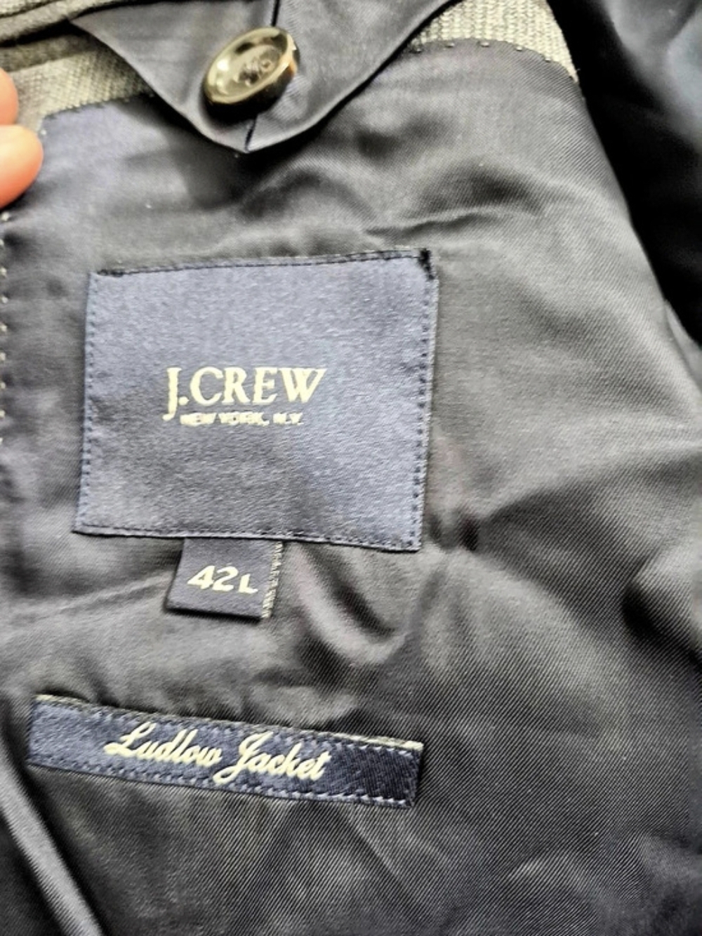 J.Crew Ludlow Jacket Wool Sport Coat Gray Size 42L - Picture 7 of 7